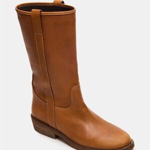 Steve Madden Brown Leather Moto Boots